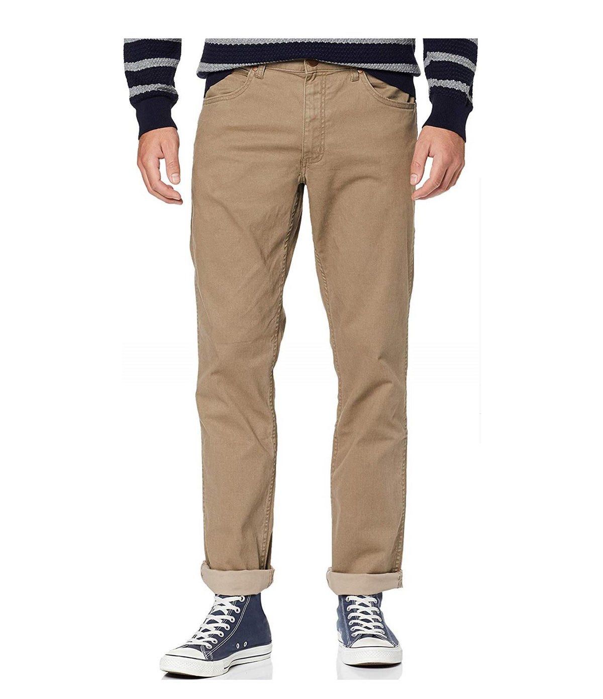 Wrangler Men's Greensboro Stretch Straight Leg Twill Trousers (W15Q12) Waist 34 - 46 - 42 / Mink / 32