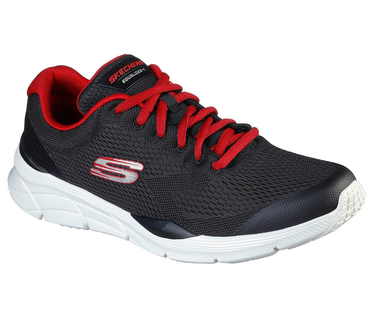 SKECHERS Men's Relaxed Fit Equalizer 4.0 - Generation shoes in Black/Red - 7 / Black