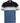 D555 Men's OFFLEY-Stripe Jersey Polo With Ribbed Cuffs & Jacquard Collar in Navy/ Denim marl, 3XL to 6XL