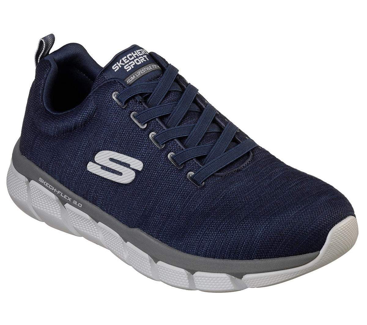 SKECHERS Men's Relaxed Fit Skech-Flex 3.0 Strongkeep Athletic Training Sneaker in Navy/Grey - UK 7.5 / Navy/Grey