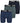 Fabrik Men's 3 Pack Cotton Jersey Ribbed Boxer Shorts (2418) Black/Charcoal/Navy, 2XL-8XL