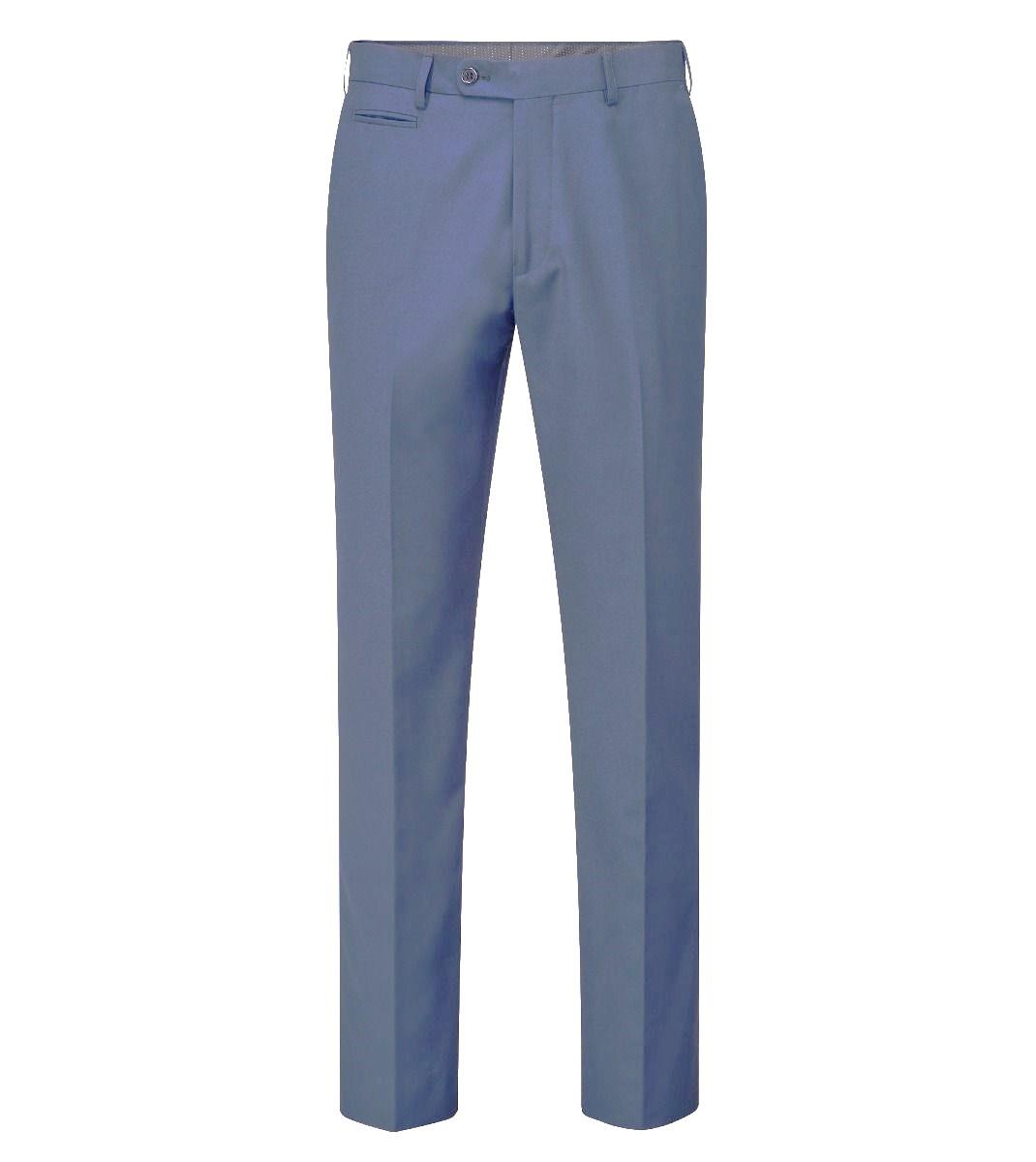 VOEUT Men's Formal Suit Trouser in Tonic Blue (Alben) Waist 30 - 60 inc - 40 / Blue / 31