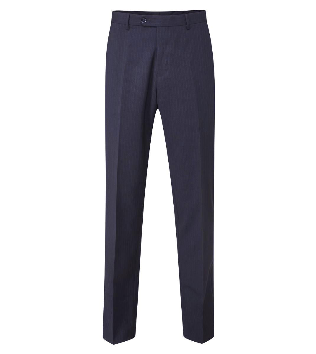 Skopes Darwin Suit Trouser For Men's in Navy Stripe, 60 to 68 - 62 Long / Navy