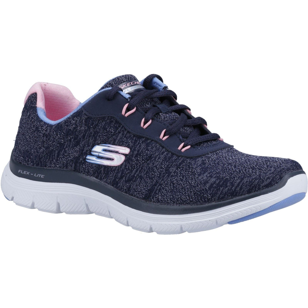Skechers (GAR149570) Women's Flex Appeal 4.0 Fresh Move Trainers in Navy/Multicoloured 3 to 8 - 4 / Navy Multi
