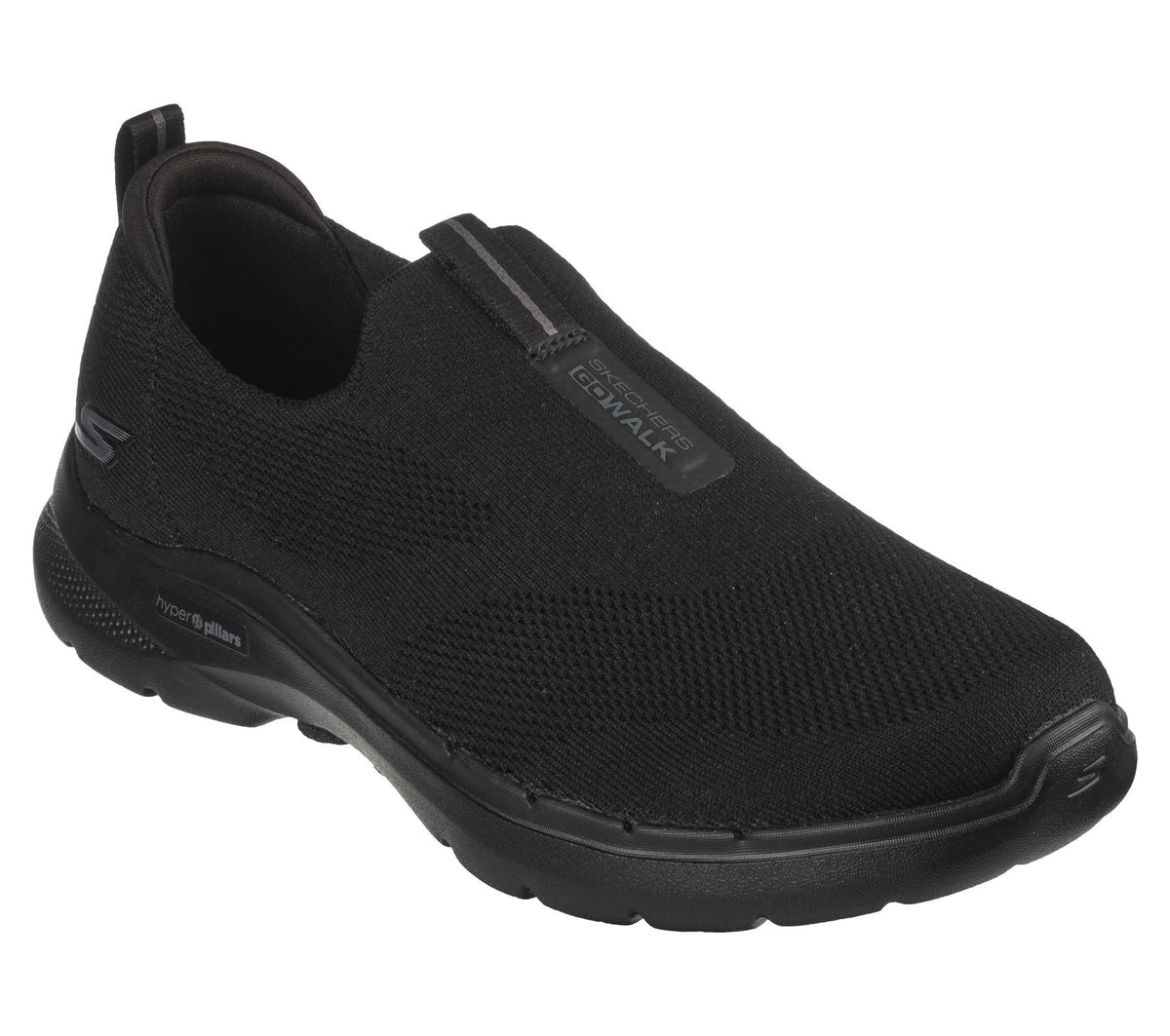 SKECHERS (216202) Mens GO WALK 6 Sneaker Shoes in Sizes UK 7 to UK 15 - 7 / Black