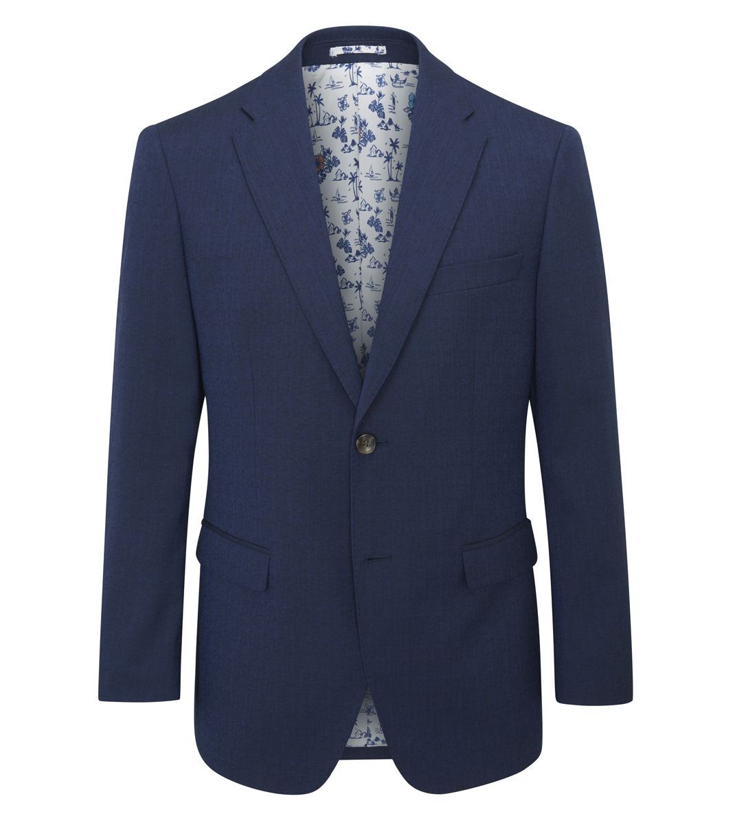 Skopes Caspian Suit Tailored Fit Jacket For Men in Navy Blue, 36S-64L - Navy Blue / 54S