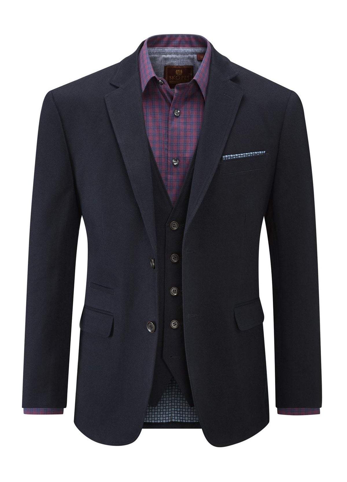 Skopes Tailored Fit Heritage Collection Sports Jacket (Berwick) in Navy 42 - 62 - 48S / Navy