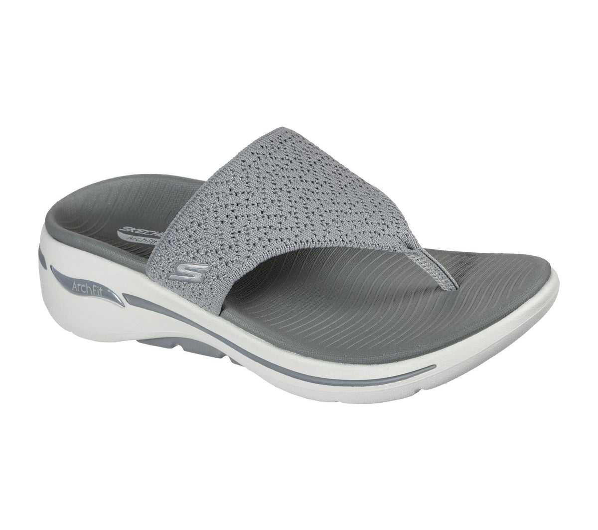 SKECHERS (140221) Womens GO WALK ARCH FIT-WEEKENDER Slippers in Sizes UK 4 to UK 8 - 5 / Grey