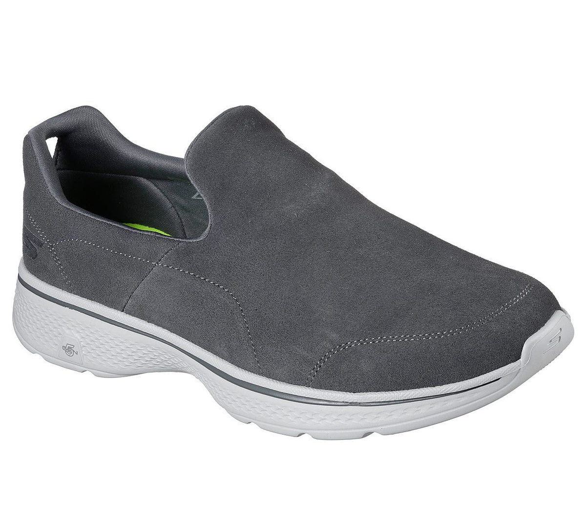 SKECHERS Men's Go Walk 4 - Expertise Smart Casual Shoes/Trainers in Charcoal 6 to 13 - UK 14 / Charcoal