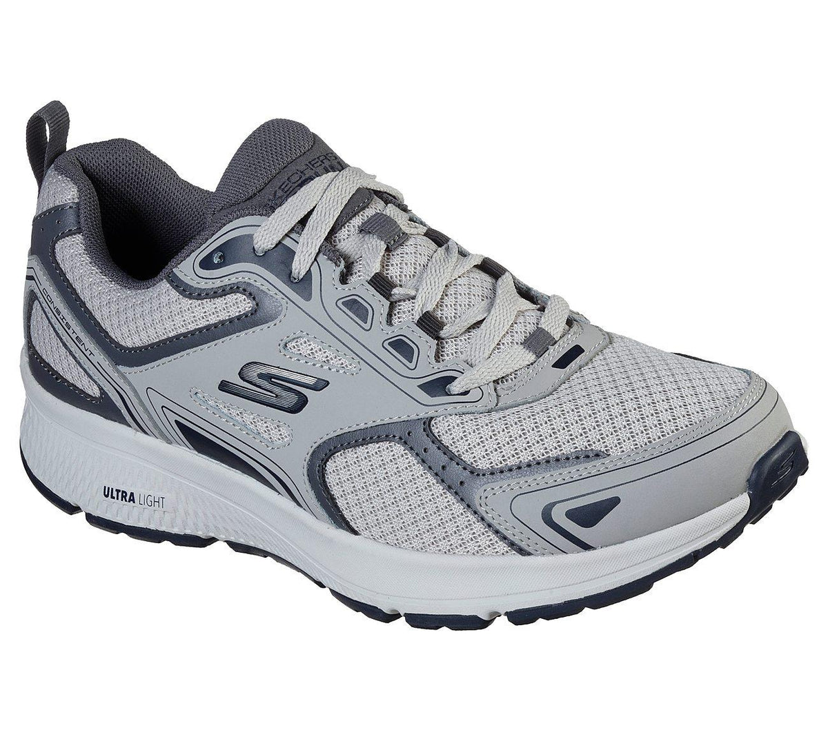 SKECHERS Men's Gorun Consistent Running/Gym Trainers in Grey/Navy - 11.5 / Grey Navy