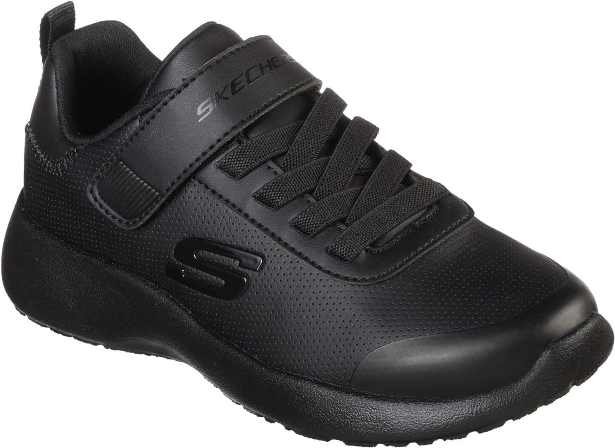 Skechers Dynamight Day School Sporty Comfort Shoe Boys BTS in Black - 13 / Black