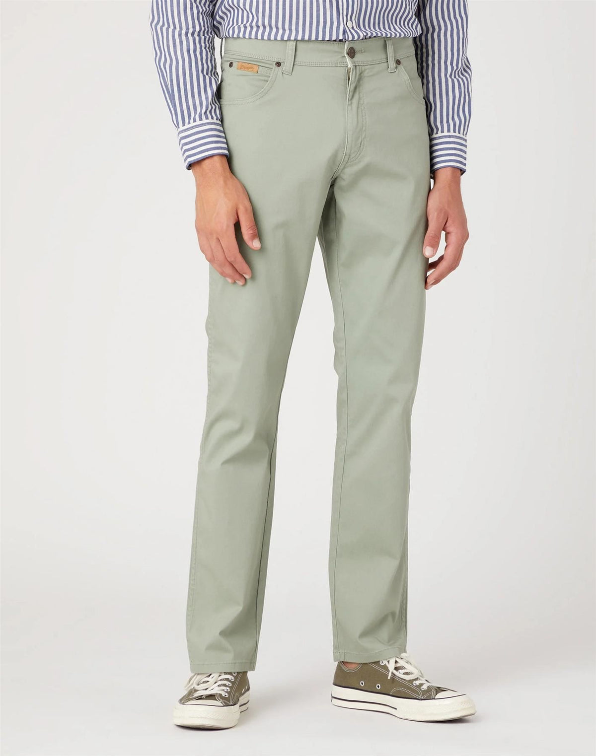 Wrangler Texas Slim Chino in Sea Grass Colour Waist Size 34 to 46 - 44 / Sea Grass / 34