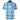 Kam Casual Short Sleeve Checkered Button Down Collar Shirt in Blue 2XL to 8XL