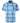 Kam Casual Short Sleeve Checkered Button Down Collar Shirt in Blue 2XL to 8XL