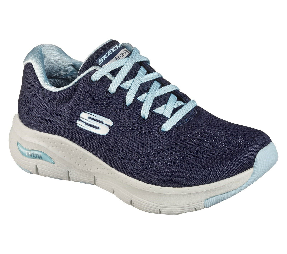 Skechers Arch Fit Sunny Outlook Sports Shoe Ladies Sports in Navy/Light Blue - 5 / Navy/Light Blue