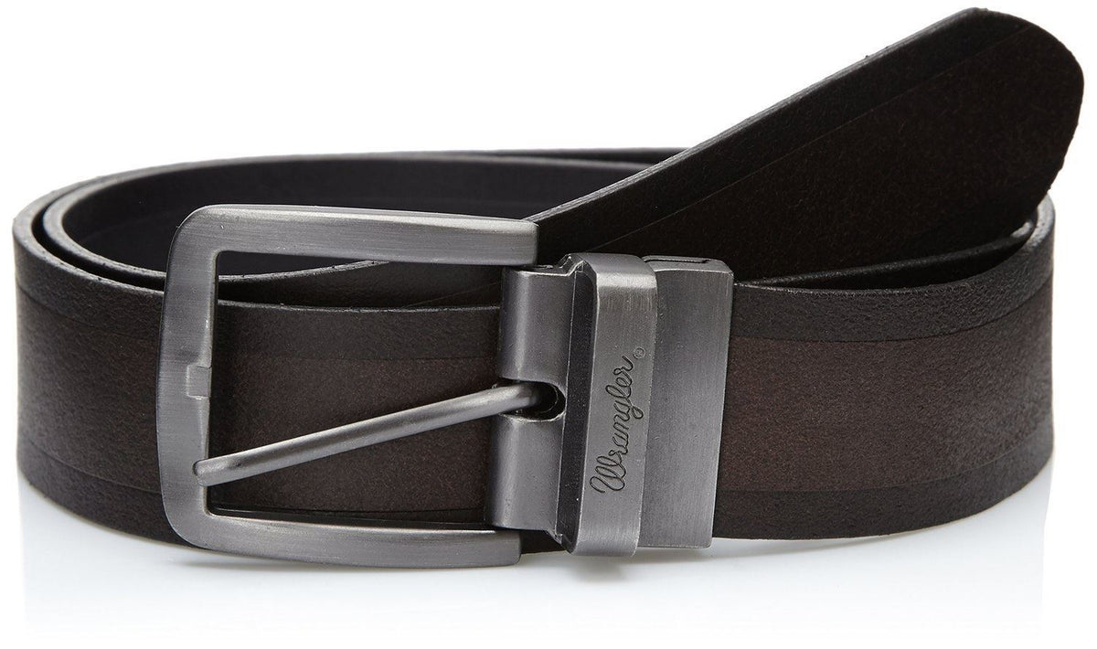 WRANGLER "2 Tone" Cut to Fit Reversible Leather belt in Size XS (32") TO XXXL (46") - 3XL / 2 Tone