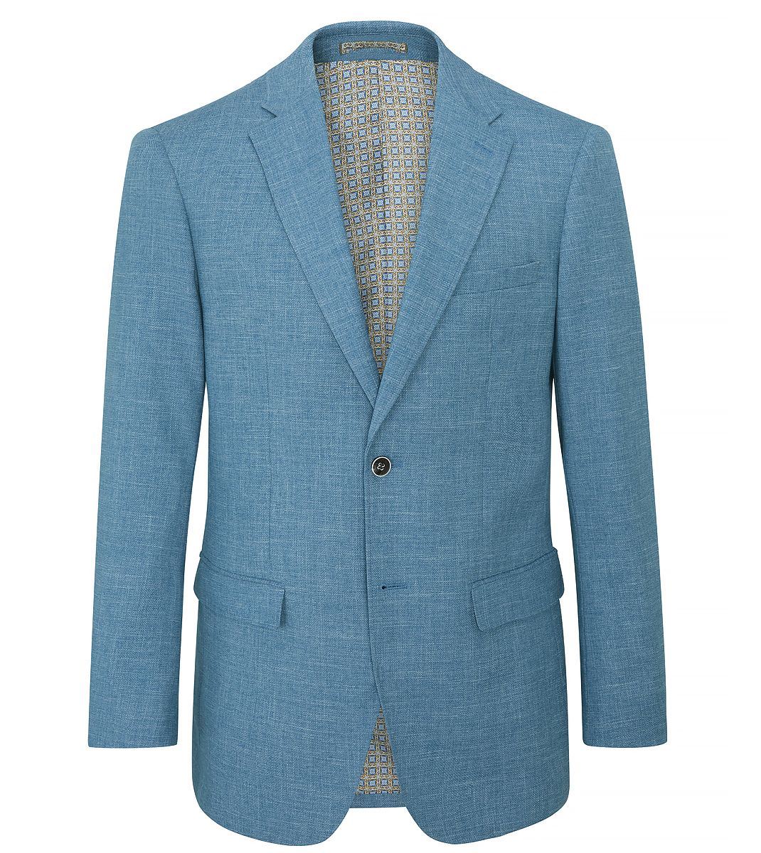 Skopes Tailored Fit Jamie Suit Jacket For Men in Aqua Blue, 36S-62L - Aqua Blue / 50S