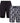 KAM Twin Pack Camo/Plain Shorts For Men in Black, 2XL-8XL