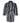 Espionage Grey Stripe Fleece Gown For Men (PJ152) in Grey Stripe, 2XL-8XL