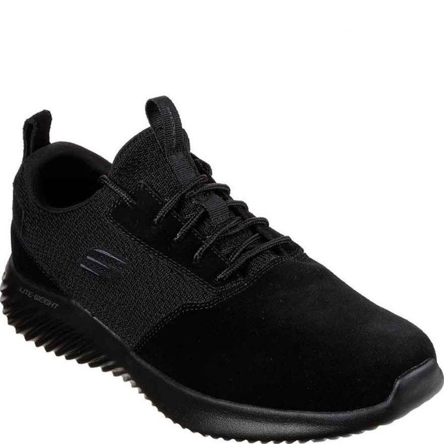 SKECHERS Men's Bounder-Skich Comfort Training And Walking Sneakers in Black - UK 11 / Black