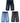 KAM Mens Big Size Rib Waist Denim Cargo Shorts (Dito)