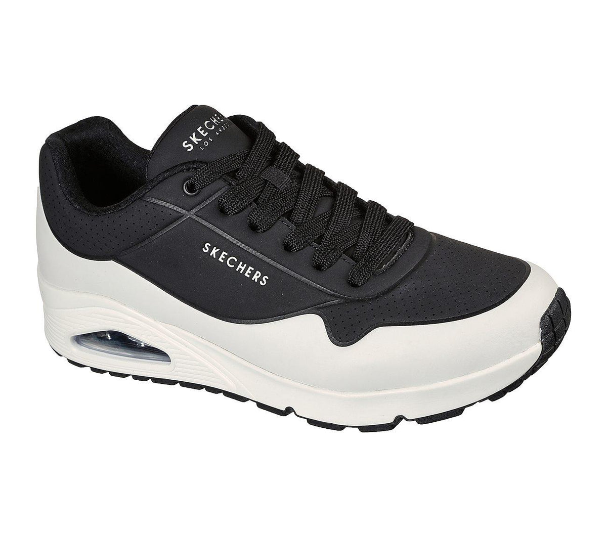 SKECHERS Men's Street Uno Timeline shoe in Black/White - UK 9 / White