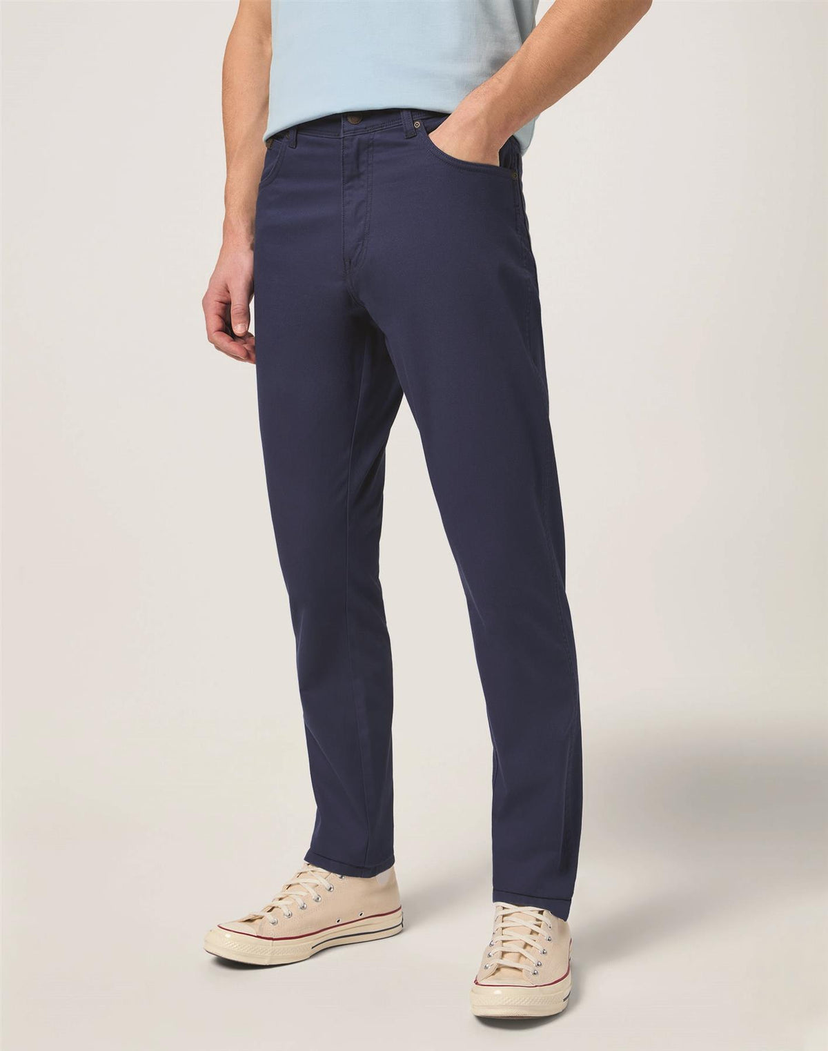 Wrangler Texas Slim 822 Authentic Slim Textured Twill Jeans In Dark Navy Waist 38 -44 - 42W-32L / Dark Navy