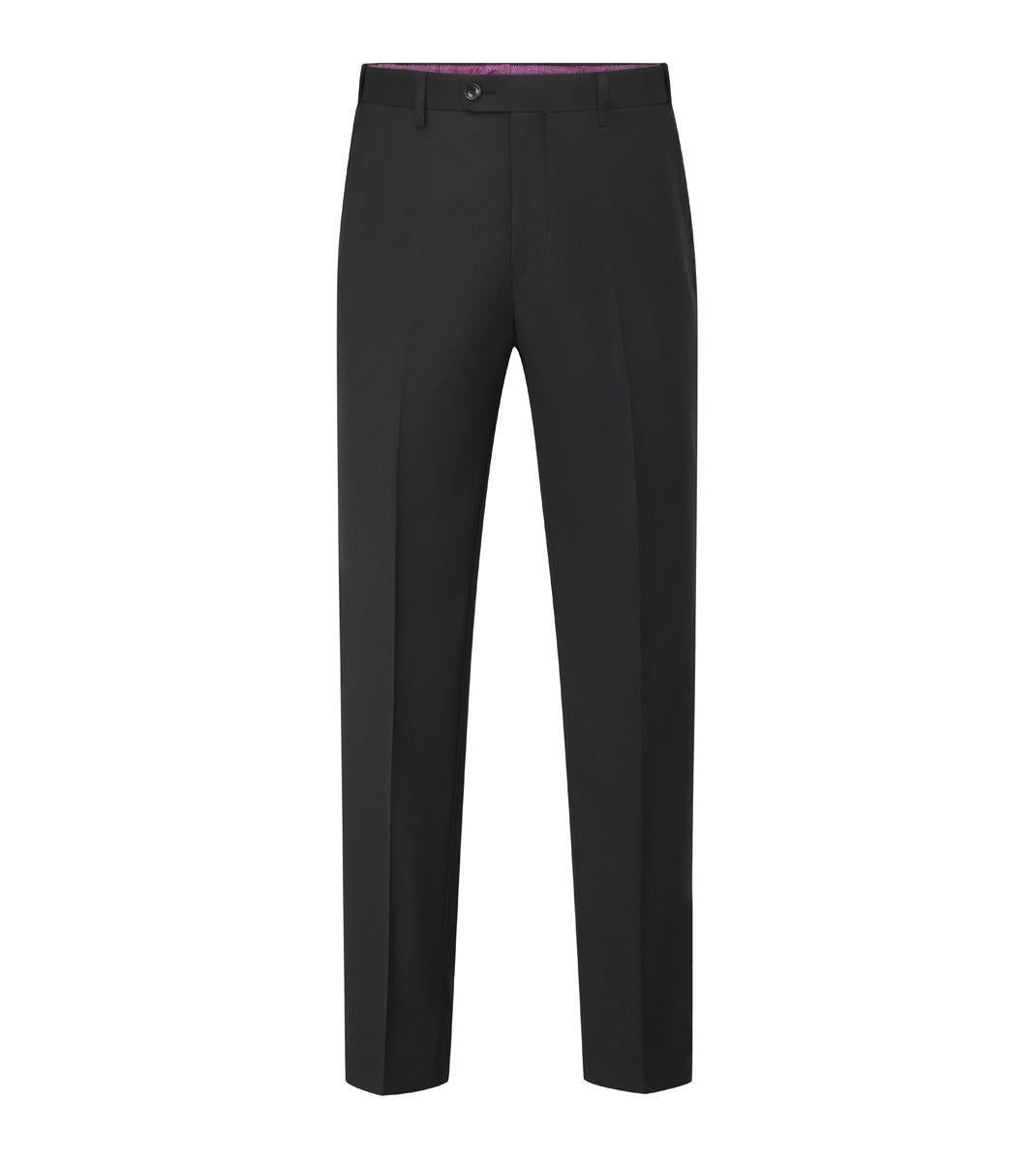 Skopes Farnham Suit Tailored Fit Trousers For Men in Black, 30W to 58W - 54L / Black