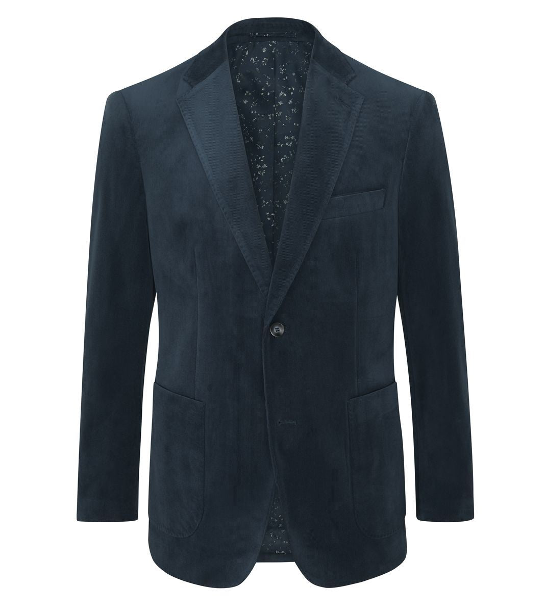 Skopes Atkinson Suit Tailored Fit Jacket For Men in Teal Blue Corduroy, 34S to 62L - 58S / Blue