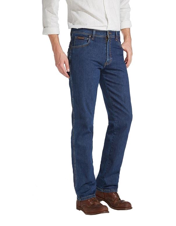 Wrangler Texas Stretch Authentic Straight Mens Jeans - Darkstone