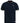 D555 Men's OTIS-High/Low Knitted Polo With 2 Colour Tipping Ribbed Collar in Navy, 3XL to 6XL