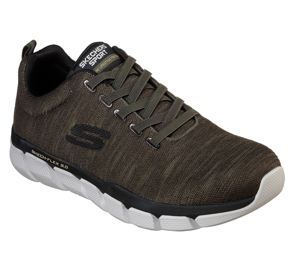 SKECHERS Men's Relaxed Fit Skech-Flex 3.0 Strongkeep Athletic Training Sneaker in Olive - 10.5 / Olive