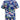 D555 Men's DURHAM Flamingo Hawaiian Aop Shirt in Blue 2XL to 6XL