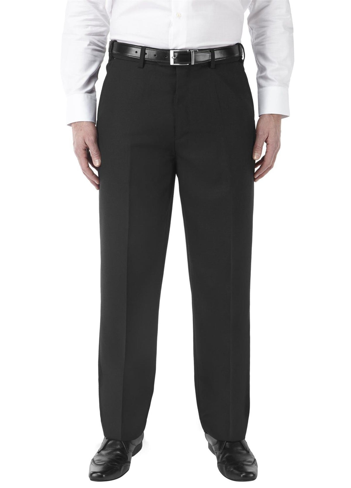 SKOPES Mens Extra Tall Wool Blend Formal Trousers in Black (Wexford) - 36 / Black / 36