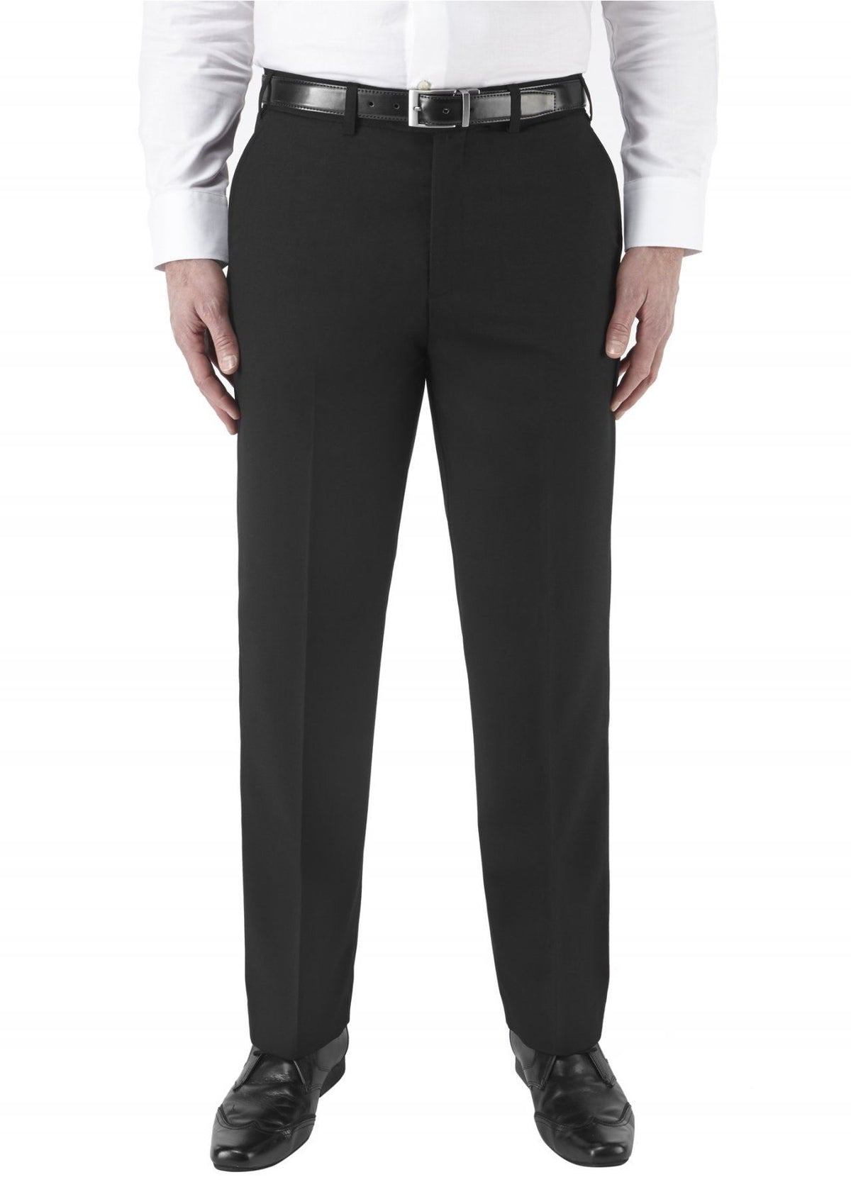 SKOPES Big Size Formal Black Trousers (Cyprus) in Waist 56 to 60 Inches, L31-L37 - 70 / Black / 36