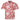 Espionage Big Size Leaf Print Short Sleeve Shirt Men's (SH409) in Dark Coral/Ecru, 2XL to 8XL