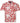 Espionage Big Size Leaf Print Short Sleeve Shirt Men's (SH409) in Dark Coral/Ecru, 2XL to 8XL