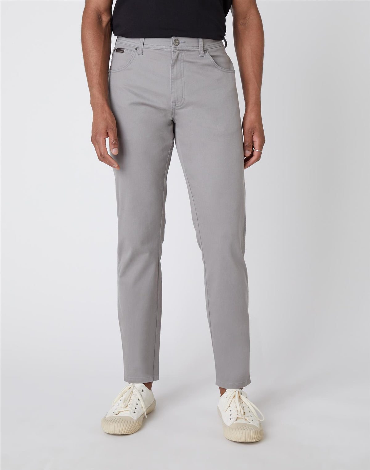 Wrangler Mens Texas Slim Shale Grey Trousers - 40 / Grey / 34