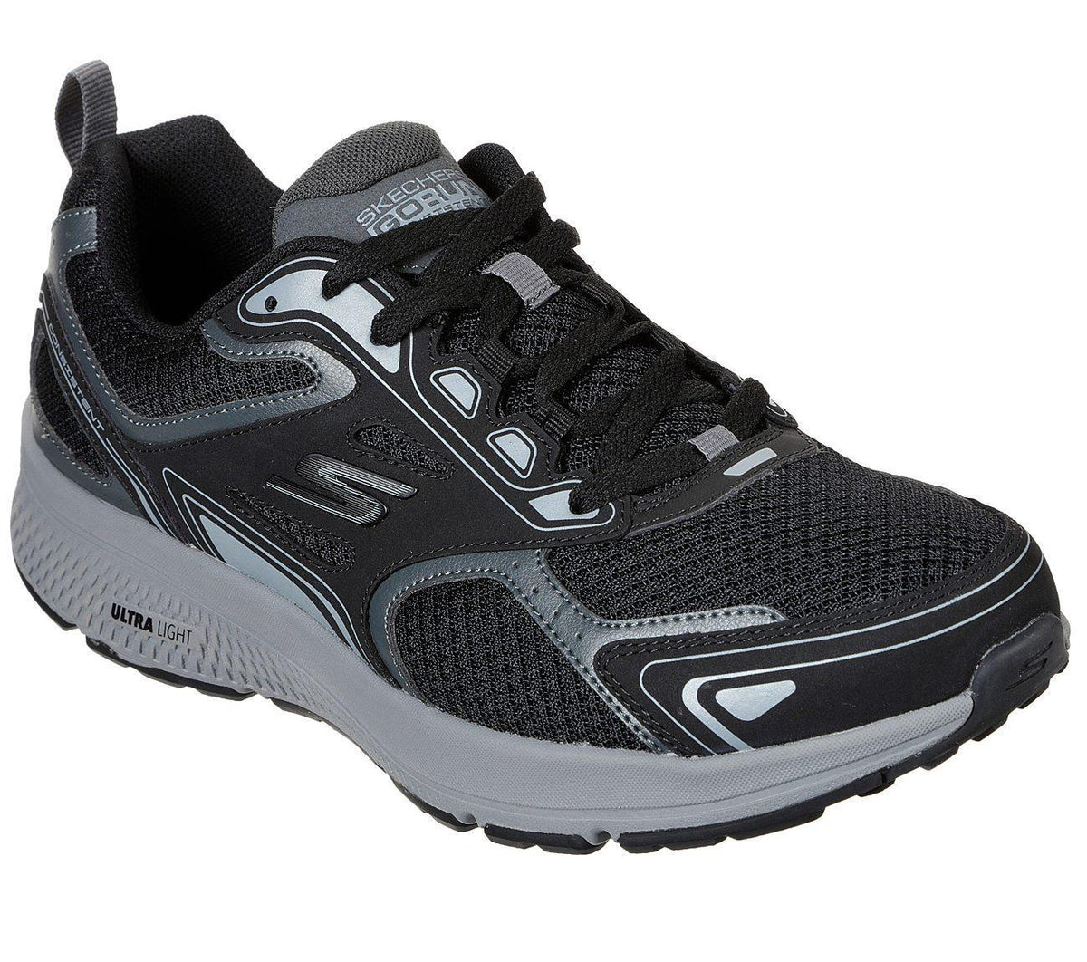 SKECHERS Men's Gorun Consistent Running/Gym Trainers in Black/Grey - UK 11.5 / Black/Grey