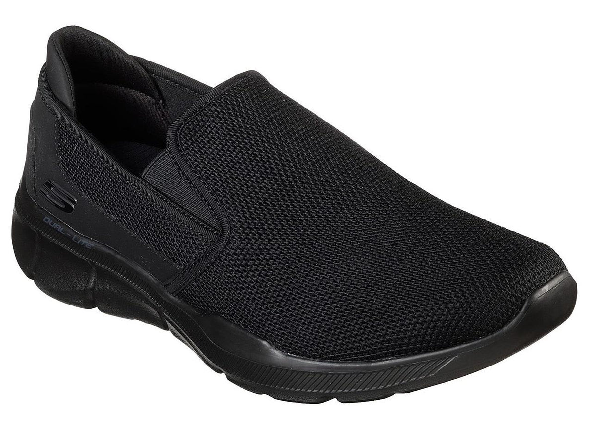 SKECHERS Men's Extra Wide Fit Equalizer 3.0 Sumnin Slip On Shoes in Black - UK 13 / Black