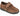 Padders Wide Fit Touch Strap House Slippers (Charles) in Brown Microsuede in Size UK6 to UK13