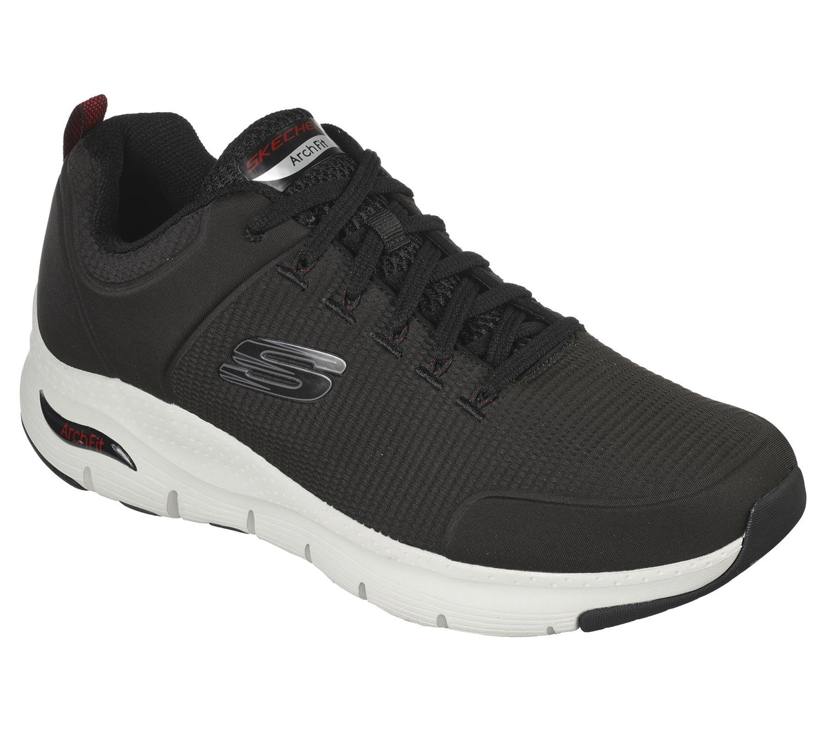 Skechers Arch Fit Titan Walking Sports Shoes in Black/White Upto Size UK6 to UK14 - 10 / Black White